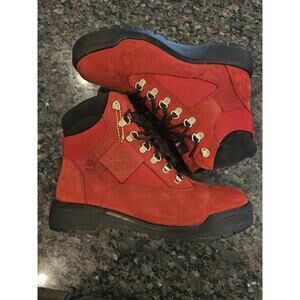 Men's Timberland 6 In. Field Boot Dark Red Nubuck (TB0A2JNW F41) - 9.5